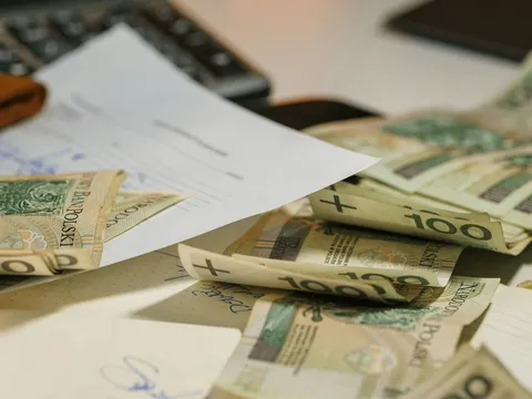 Service charge vs tip comparison Cash desk at a restaurant counter where the bill itemizes a service charge versus a tip